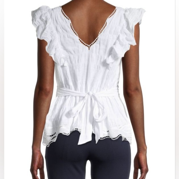 Tanya Taylor Connie Top In White Size 3X NWT MSRP $295 - Picture 5 of 12